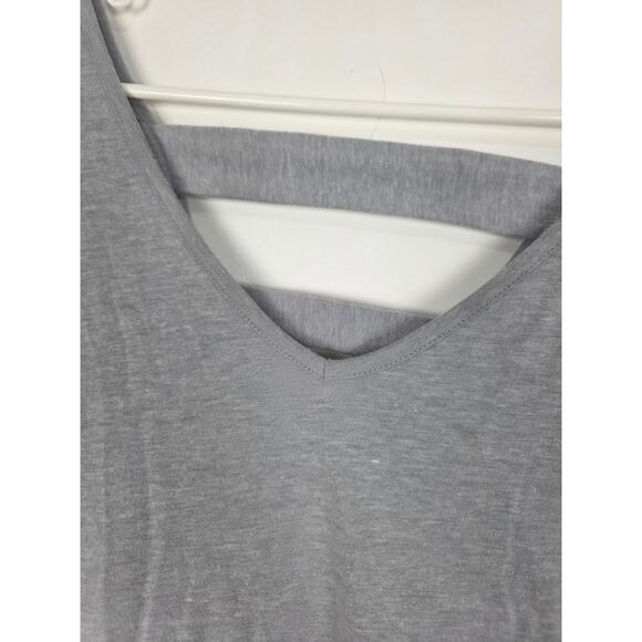 Catherines Flowy Top 4x (30/32) Womens Plus Size Gray V Front V Back Pullover - Picture 2 of 6